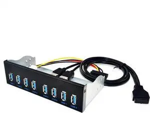 WRIARICH 8 Port USB 3.0 Front Panel Hub, 5.25 Inch Bay Internal Splitter for Desktop Computer Case USB Expansion WRIARICH 8 Port USB 3.0 Front Panel Hub, 5.25 Inch Bay Internal Splitter for Desktop Computer Case USB Expansion