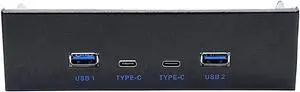 WRIARICH 5.25 Inch PC Bay USB 3.2 10Gbps Front Panel Hub, 2 USB-C + 2 USB-A 4-Port Case Expansion Adapter, 20Pin Key-A Type-E Motherboard Header Splitter with 2.6FT Internal Cable WRIARICH 5.25 Inch PC Bay USB 3.2 10Gbps Front Panel Hub, 2 USB-C + 2 USB-A 4-Port Case Expansion Adapter, 20Pin Key-A Type-E Motherboard Header Splitter with 2.6FT Internal Cable