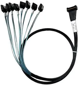 SlimSAS X8 SFF-8654 74Pin to 8×SATA 7Pin Breakout Cable, 85CM Internal Storage Cable Compatible with Dell PERC H750 H755 RAID Controller, Connect SlimSAS Host RAID Card to SATA Hard Drive Backplane SlimSAS X8 SFF-8654 74Pin to 8×SATA 7Pin Breakout Cable, 85CM Internal Storage Cable Compatible with Dell PERC H750 H755 RAID Controller, Connect SlimSAS Host RAID Card to SATA Hard Drive Backplane