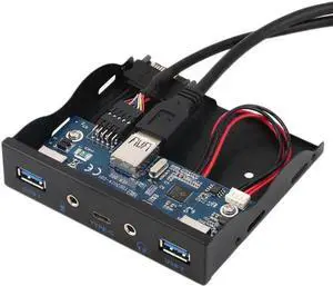 WRIARICH 3.5 Inch Floppy Bay Front Panel Hub, 2×USB3.0 + USB3.1 Type-C Port + HD Audio & Mic Jack Internal Expansion Card for Desktop PC WRIARICH 3.5 Inch Floppy Bay Front Panel Hub, 2×USB3.0 + USB3.1 Type-C Port + HD Audio & Mic Jack Internal Expansion Card for Desktop PC