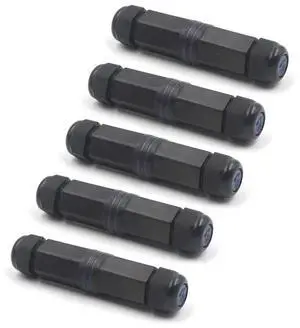 WRIARICH 5 Pack IP68 Waterproof Shielded RJ45 Female to Female Coupler, 1000Mbps Gigabit PoE LAN Cable Extender Connector Compatible with Cat5/Cat5e/Cat6 Ethernet Cables for Outdoor Use WRIARICH 5 Pack IP68 Waterproof Shielded RJ45 Female to Female Coupler, 1000Mbps Gigabit PoE LAN Cable Extender Connector Compatible with Cat5/Cat5e/Cat6 Ethernet Cables for Outdoor Use