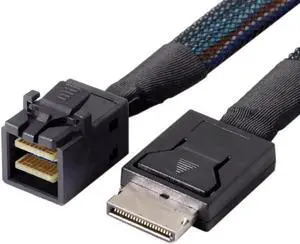 WRIARICH 1m OCuLink Active Cable, SFF-8611 4i to SFF-8643 Mini SAS High-Speed PCIe Data Cable for NVMe SSD Storage, 100CM WRIARICH 1m OCuLink Active Cable, SFF-8611 4i to SFF-8643 Mini SAS High-Speed PCIe Data Cable for NVMe SSD Storage, 100CM