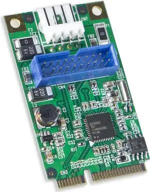 WRIARICH E3-MPE202-2P Mini PCI-E to USB 3.0 Expansion Card, Internal 19-Pin Header Adapter with USB 3.0 Female Extension Cable, 2-Port 5Gbps SuperSpeed Card for Industrial Embedded Devices WRIARICH E3-MPE202-2P Mini PCI-E to USB 3.0 Expansion Card, Internal 19-Pin Header Adapter with USB 3.0 Female Extension Cable, 2-Port 5Gbps SuperSpeed Card for Industrial Embedded Devices