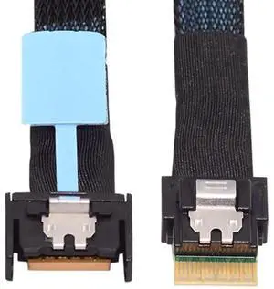 WRIARICH 0.5M PCIe 5.0 Cable, SlimSAS SFF-8654 4i Male to MCIO SFF-TA-1016 38Pin 4i Male Mini Cool Edge IO High-Speed Server Storage Cable WRIARICH 0.5M PCIe 5.0 Cable, SlimSAS SFF-8654 4i Male to MCIO SFF-TA-1016 38Pin 4i Male Mini Cool Edge IO High-Speed Server Storage Cable