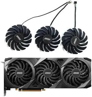 WRIARICH 85mm 4Pin GPU Cooling Fan PLD09210S12HH, Replacement Cooler for MSI RTX 3060 Ti / 3070 / 3080 / 3090 Ventus 3X Graphics Card WRIARICH 85mm 4Pin GPU Cooling Fan PLD09210S12HH, Replacement Cooler for MSI RTX 3060 Ti / 3070 / 3080 / 3090 Ventus 3X Graphics Card