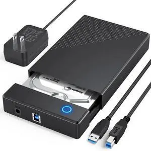 WRIARICH 3.5 Inch SATA Hard Drive Enclosure, USB 3.0 External HDD Case Supports UASP & Max 20TB Storage, Comes with 12V 24W Power Adapter for Data Recovery & Desktop Storage Backup WRIARICH 3.5 Inch SATA Hard Drive Enclosure, USB 3.0 External HDD Case Supports UASP & Max 20TB Storage, Comes with 12V 24W Power Adapter for Data Recovery & Desktop Storage Backup