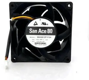 WRIARICH San Ace 9GV0812P1F04 8038 DC12V 1.5A 4-Wire PWM Cooling Fan, 80×80×38mm High Airflow Industrial Fan for PC Chassis & Server WRIARICH San Ace 9GV0812P1F04 8038 DC12V 1.5A 4-Wire PWM Cooling Fan, 80×80×38mm High Airflow Industrial Fan for PC Chassis & Server