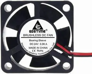 WRIARICH 1 Pack Gdstime 3010 DC24V 2Pin Mini Brushless Cooling Fan, 30×30×10mm 3cm Portable Heatsink Fan WRIARICH 1 Pack Gdstime 3010 DC24V 2Pin Mini Brushless Cooling Fan, 30×30×10mm 3cm Portable Heatsink Fan