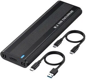 WRIARICH Tool-Free M.2 NVMe & SATA SSD Enclosure, 10Gbps USB-C M.2 to USB Adapter, Supports M Key / B+M Key 2242/2260/2280 Drives WRIARICH Tool-Free M.2 NVMe & SATA SSD Enclosure, 10Gbps USB-C M.2 to USB Adapter, Supports M Key / B+M Key 2242/2260/2280 Drives