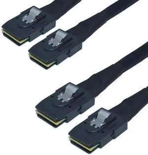 WRIARICH 2 Pack MiniSAS SFF-8087 Male to Male Straight Cable, 100CM / 3.3FT 6Gbps Server Storage Interconnect Cord WRIARICH 2 Pack MiniSAS SFF-8087 Male to Male Straight Cable, 100CM / 3.3FT 6Gbps Server Storage Interconnect Cord