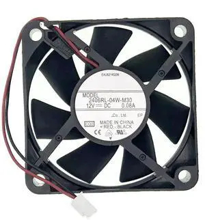 WRIARICH Replacement 6015 Silent Cooling Fan 2406RL-04W-M30, DC12V 0.08A, 60×60×15mm 2-Wire Axial Fan WRIARICH Replacement 6015 Silent Cooling Fan 2406RL-04W-M30, DC12V 0.08A, 60×60×15mm 2-Wire Axial Fan