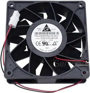 WRIARICH Well Tested PFB1224UHEC8X 12038 DC24V 2.40A 2-Wire High Airflow Industrial Cooling Fan for Inverter Server Cabinet WRIARICH Well Tested PFB1224UHEC8X 12038 DC24V 2.40A 2-Wire High Airflow Industrial Cooling Fan for Inverter Server Cabinet