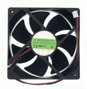 WRIARICH Replacement 9025 Brushless Cooling Fan PY-9225H12S, DC 12V 0.35A, 90×90×25mm 2-Pin 2-Wire Fan WRIARICH Replacement 9025 Brushless Cooling Fan PY-9225H12S, DC 12V 0.35A, 90×90×25mm 2-Pin 2-Wire Fan