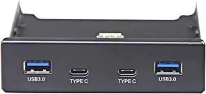 WRIARICH 3.5 Inch Floppy Bay 4-Port USB Hub, Dual 5Gbps USB 3.1 Type-C + Dual USB 3.0 Type-A Front Panel Adapter, 19Pin USB 3.0 Header Splitter for Desktop PC Chassis WRIARICH 3.5 Inch Floppy Bay 4-Port USB Hub, Dual 5Gbps USB 3.1 Type-C + Dual USB 3.0 Type-A Front Panel Adapter, 19Pin USB 3.0 Header Splitter for Desktop PC Chassis