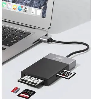 WRIARICH White 6-in-1 USB 3.0 OTG Hub Multi Card Reader, High Speed Memory Card Adapter Supports SD TF CF XQD Cards for Cameras Laptops WRIARICH White 6-in-1 USB 3.0 OTG Hub Multi Card Reader, High Speed Memory Card Adapter Supports SD TF CF XQD Cards for Cameras Laptops