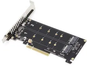 WRIARICH PH45 M.2 NVMe M Key to PCIe X8 Adapter Card, PCIe 3.0/4.0 Full Speed 32Gbps NVMe SSD Expansion Card for Desktop PC WRIARICH PH45 M.2 NVMe M Key to PCIe X8 Adapter Card, PCIe 3.0/4.0 Full Speed 32Gbps NVMe SSD Expansion Card for Desktop PC