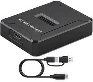 WRIARICH USB-C M.2 SSD Enclosure, Supports NVMe M-Key & SATA B+M-Key, Fits 2230/2242/2260/2280/22110 WRIARICH USB-C M.2 SSD Enclosure, Supports NVMe M-Key & SATA B+M-Key, Fits 2230/2242/2260/2280/22110