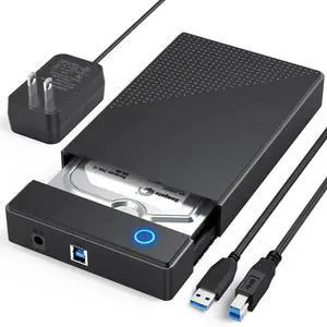 WRIARICH 3.5 Inch SATA HDD Enclosure, USB 3.0 UASP Supported, Max 20TB Capacity, Equipped with 12V 24W Power Adapter WRIARICH 3.5 Inch SATA HDD Enclosure, USB 3.0 UASP Supported, Max 20TB Capacity, Equipped with 12V 24W Power Adapter