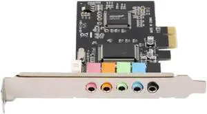 WRIARICH PCI-E x1 5.1 Channel Digital Sound Card with CMI8738 Chipset, Solid Capacitors PCIe Internal Audio Card for Desktop PC, Supports 3D Surround, Recording & Playback WRIARICH PCI-E x1 5.1 Channel Digital Sound Card with CMI8738 Chipset, Solid Capacitors PCIe Internal Audio Card for Desktop PC, Supports 3D Surround, Recording & Playback