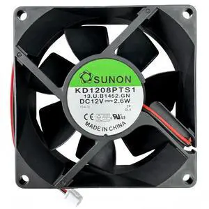 WRIARICH SUNON KD1208PTS1 DC Cooling Fan 8025 8CM 12V 2.6W 2-Wire Chassis & Power Supply Fan WRIARICH SUNON KD1208PTS1 DC Cooling Fan 8025 8CM 12V 2.6W 2-Wire Chassis & Power Supply Fan