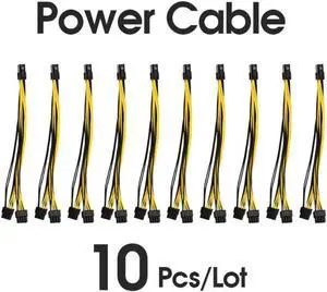 WRIARICH 10 Pack 260mm PCIe 8Pin Female to 8Pin(6+2) Male GPU Power Extension Cables for Graphics Card Mining Motherboard WRIARICH 10 Pack 260mm PCIe 8Pin Female to 8Pin(6+2) Male GPU Power Extension Cables for Graphics Card Mining Motherboard