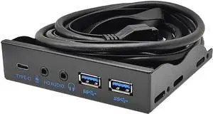 WRIARICH 3.5 Inch PC Floppy Bay Front Panel Hub, 10Gbps USB 3.2 Gen2 USB-C + 2 USB3.0 Ports with HD Audio Mic Jack, Needs Motherboard 20-Pin USB & USB3.2 Key-A Headers for Desktop Chassis WRIARICH 3.5 Inch PC Floppy Bay Front Panel Hub, 10Gbps USB 3.2 Gen2 USB-C + 2 USB3.0 Ports with HD Audio Mic Jack, Needs Motherboard 20-Pin USB & USB3.2 Key-A Headers for Desktop Chassis