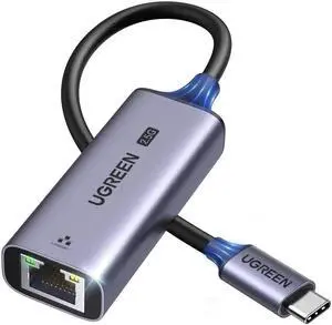 WRIARICH UGREEN 2.5G USB C to RJ45 Ethernet Adapter Aluminum Shell Compatible Thunderbolt 4/3 WRIARICH UGREEN 2.5G USB C to RJ45 Ethernet Adapter Aluminum Shell Compatible Thunderbolt 4/3