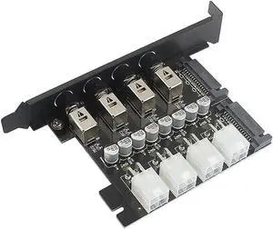 WRIARICH 4-Bay SATA Hard Drive Power Switch Selector Module, HDD/SSD Intelligent Power Manager for 2.5"/3.5" Drives, Full-Profile PCI Bracket Included WRIARICH 4-Bay SATA Hard Drive Power Switch Selector Module, HDD/SSD Intelligent Power Manager for 2.5"/3.5" Drives, Full-Profile PCI Bracket Included