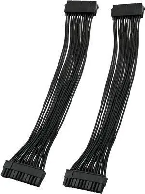 WRIARICH 2-Pack 32cm (12.6 Inch) 24Pin ATX Motherboard Extension Cable, Male to Female PSU Power Extender for PC Internal Wiring WRIARICH 2-Pack 32cm (12.6 Inch) 24Pin ATX Motherboard Extension Cable, Male to Female PSU Power Extender for PC Internal Wiring