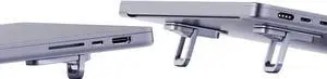 WRIARICH Grey Adjustable Aluminum Laptop Stand, Portable Foldable Invisible Ergonomic Laptop Riser Cooling Pad, Fits 12-17 Inch Laptops & Tablets Compatible with MacBook Pro/Air WRIARICH Grey Adjustable Aluminum Laptop Stand, Portable Foldable Invisible Ergonomic Laptop Riser Cooling Pad, Fits 12-17 Inch Laptops & Tablets Compatible with MacBook Pro/Air