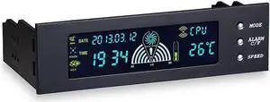 WRIARICH 5.25 Inch PC Front Bay Fan Speed Controller, 3-Channel Automatic Temperature Control with HDD & CPU Temp Sensor, LED Digital Display for Desktop Chassis Cooling Adjustment WRIARICH 5.25 Inch PC Front Bay Fan Speed Controller, 3-Channel Automatic Temperature Control with HDD & CPU Temp Sensor, LED Digital Display for Desktop Chassis Cooling Adjustment
