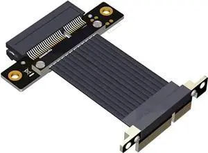 WRIARICH 15cm GEN4 PCIe 4.0 X4 to X4 Riser Cable Model R22SF-TL, 90°/180° Angle Adjustable Extension Cord, Vertical Installation for USB Adapters, Network Cards, Capture Cards & Mining Devices WRIARICH 15cm GEN4 PCIe 4.0 X4 to X4 Riser Cable Model R22SF-TL, 90°/180° Angle Adjustable Extension Cord, Vertical Installation for USB Adapters, Network Cards, Capture Cards & Mining Devices