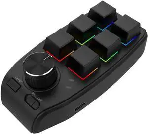 WRIARICH 6 Keys 1 Knob Bluetooth Wireless RGB Programmable Mechanical Gaming Macro Keypad WRIARICH 6 Keys 1 Knob Bluetooth Wireless RGB Programmable Mechanical Gaming Macro Keypad