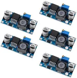 WRIARICH 5 Pack Adjustable DC-DC Buck Step Down Converter, High Efficiency Voltage Regulator Module, 3A Max, 3V-40V Input 1.5V-35V Output for DIY Electronics WRIARICH 5 Pack Adjustable DC-DC Buck Step Down Converter, High Efficiency Voltage Regulator Module, 3A Max, 3V-40V Input 1.5V-35V Output for DIY Electronics