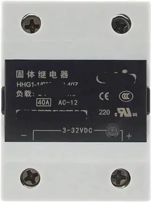 WRIARICH HHG1-1/032F-38 Single Phase Solid State Relay, 40A DC 24V Control AC 220V SSR Module, DC to AC Relay (Model: HHG1-1/032F-38 25Z) WRIARICH HHG1-1/032F-38 Single Phase Solid State Relay, 40A DC 24V Control AC 220V SSR Module, DC to AC Relay (Model: HHG1-1/032F-38 25Z)