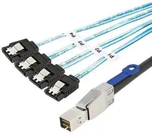 WRIARICH 1m SFF-8644 to 4 SATA Cable 6Gbps with IC WRIARICH 1m SFF-8644 to 4 SATA Cable 6Gbps with IC
