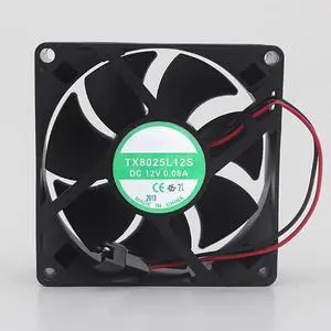 WRIARICH TX8025L12S 8025 Silent Axial Cooling Fan DC 12V 0.08A 80×80×25mm Inverter Equipment Fan WRIARICH TX8025L12S 8025 Silent Axial Cooling Fan DC 12V 0.08A 80×80×25mm Inverter Equipment Fan