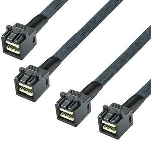 WRIARICH 1m/3.3ft 2 Pack Internal 12G Mini SAS HD Cable SFF-8643 to SFF-8643 with Sideband, 100-Ohm Impedance for NVMe Backplane & RAID Card, Support Hot-Swap & SATA WRIARICH 1m/3.3ft 2 Pack Internal 12G Mini SAS HD Cable SFF-8643 to SFF-8643 with Sideband, 100-Ohm Impedance for NVMe Backplane & RAID Card, Support Hot-Swap & SATA