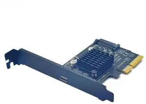 WRIARICH PCIe 3.0 X4 USB 3.2 Gen2x2 Expansion Card, 20Gbps Single Type-C Port PCI Express Adapter with SATA Power Supply for Desktop PC WRIARICH PCIe 3.0 X4 USB 3.2 Gen2x2 Expansion Card, 20Gbps Single Type-C Port PCI Express Adapter with SATA Power Supply for Desktop PC