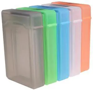 WRIARICH 5 Pack 3.5 Inch Anti-Static Hard Drive Storage Case, Portable Shockproof Plastic HDD Protective Box WRIARICH 5 Pack 3.5 Inch Anti-Static Hard Drive Storage Case, Portable Shockproof Plastic HDD Protective Box