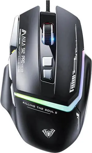 WRIARICH Wired RGB Gaming Mouse, 12800 Max Adjustable DPI Optical Gaming Mice, 8 Programmable Buttons with DIY Custom Keybinds & Rapid Fire Button, Ergonomic USB Gaming Mouse WRIARICH Wired RGB Gaming Mouse, 12800 Max Adjustable DPI Optical Gaming Mice, 8 Programmable Buttons with DIY Custom Keybinds & Rapid Fire Button, Ergonomic USB Gaming Mouse
