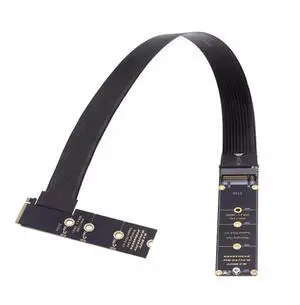 WRIARICH 30cm 90 Degree Right Angle M.2 NGFF M-Key NVMe Male to Female Extension Cable, PCIe 4.0 x4 64Gbps SSD Riser Adapter Supports 2230/2242/2260/2280 NVMe SSD for Motherboard PC Gaming Workstation WRIARICH 30cm 90 Degree Right Angle M.2 NGFF M-Key NVMe Male to Female Extension Cable, PCIe 4.0 x4 64Gbps SSD Riser Adapter Supports 2230/2242/2260/2280 NVMe SSD for Motherboard PC Gaming Workstation