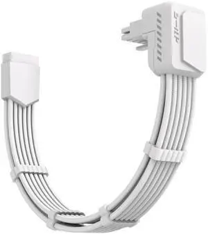 WRIARICH White Reverse Type PCIe 5.1 Shielded GPU Extension Cable with 90° 12V-2x6 Angled Adapter, 16Pin 12VHPWR PSU Cord with Cable Combs, Compatible with RTX 40 & 50 Series Graphics Cards WRIARICH White Reverse Type PCIe 5.1 Shielded GPU Extension Cable with 90° 12V-2x6 Angled Adapter, 16Pin 12VHPWR PSU Cord with Cable Combs, Compatible with RTX 40 & 50 Series Graphics Cards