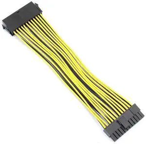 WRIARICH 2-Pack 20cm 18AWG ATX 24Pin (20+4Pin) Splitter Extension Cables, Motherboard Power Adapter Cords for BTC Mining Rig WRIARICH 2-Pack 20cm 18AWG ATX 24Pin (20+4Pin) Splitter Extension Cables, Motherboard Power Adapter Cords for BTC Mining Rig
