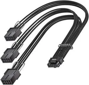 WRIARICH 30cm Sleeved PCIe 5.0 12VHPWR Extension Cable, 16Pin (12+4/12V-2x6) Male to 3×8Pin PCIe Female GPU Power Adapter Cord, Compatible with RTX 5080 5070 5070Ti 3090Ti 4070Ti 4080 4090 WRIARICH 30cm Sleeved PCIe 5.0 12VHPWR Extension Cable, 16Pin (12+4/12V-2x6) Male to 3×8Pin PCIe Female GPU Power Adapter Cord, Compatible with RTX 5080 5070 5070Ti 3090Ti 4070Ti 4080 4090