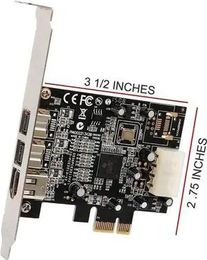 WRIARICH PCIe 1.1 x1 FireWire 1394 Expansion Card, TI XIO2213B Chipset 3-Port IEEE1394B & 1394A Controller, Legacy Driver Required for Windows 8/10 WRIARICH PCIe 1.1 x1 FireWire 1394 Expansion Card, TI XIO2213B Chipset 3-Port IEEE1394B & 1394A Controller, Legacy Driver Required for Windows 8/10