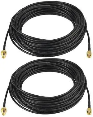 WRIARICH 2 Pack 30ft RG174 RP-SMA Male to Bulkhead Mount RP-SMA Female WiFi Antenna Extension Cable for Router IP Camera Wireless Network Card Adapter WRIARICH 2 Pack 30ft RG174 RP-SMA Male to Bulkhead Mount RP-SMA Female WiFi Antenna Extension Cable for Router IP Camera Wireless Network Card Adapter