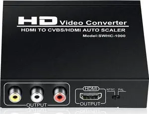 WRIARICH HDMI to HDMI + 3RCA CVBS Composite AV Converter, PAL/NTSC Dual Standard HDMI to RCA Audio Video Adapter Compatible with TV Stick, PS3, PC, Laptop, Xbox, HDTV, DVD WRIARICH HDMI to HDMI + 3RCA CVBS Composite AV Converter, PAL/NTSC Dual Standard HDMI to RCA Audio Video Adapter Compatible with TV Stick, PS3, PC, Laptop, Xbox, HDTV, DVD