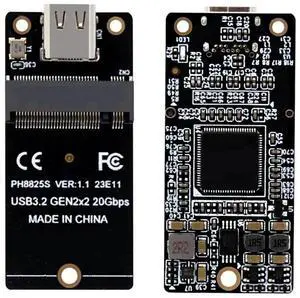 WRIARICH M.2 NVMe to Type-C Riser Adapter Board, USB3.2 Gen2x2 20Gbps (Up to 2000MB/s) ASM2364 Controller, Compatible with 2230/2242/2260/2280 M.2 SSD WRIARICH M.2 NVMe to Type-C Riser Adapter Board, USB3.2 Gen2x2 20Gbps (Up to 2000MB/s) ASM2364 Controller, Compatible with 2230/2242/2260/2280 M.2 SSD