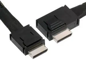 WRIARICH Left Angled 90° OCuLink PCIe 4.0 SFF-8611 4i to SFF-8611 Active Data Cable, 50cm High-Speed Extender for eGPU & NVMe SSD WRIARICH Left Angled 90° OCuLink PCIe 4.0 SFF-8611 4i to SFF-8611 Active Data Cable, 50cm High-Speed Extender for eGPU & NVMe SSD